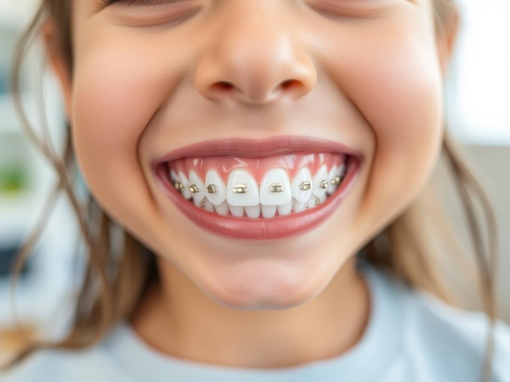 Bracket appliances for children’s teeth alignmentфото