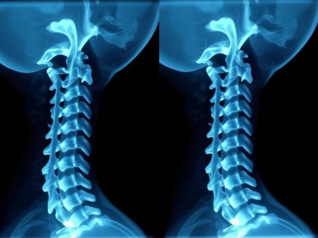 X-ray of the cervical spineфото