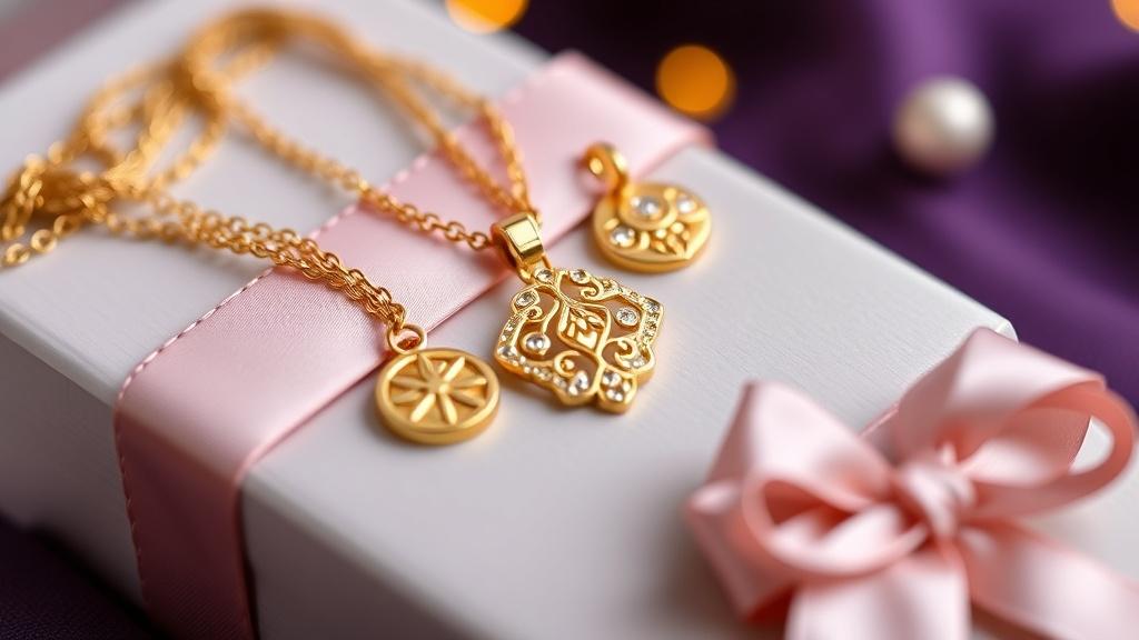 Gold jewelry as a gift.фото